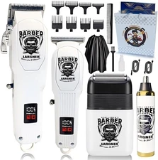 Hair Clipper and Trimmer Set Barber Clippers Set for Men, Professional Kit Beard