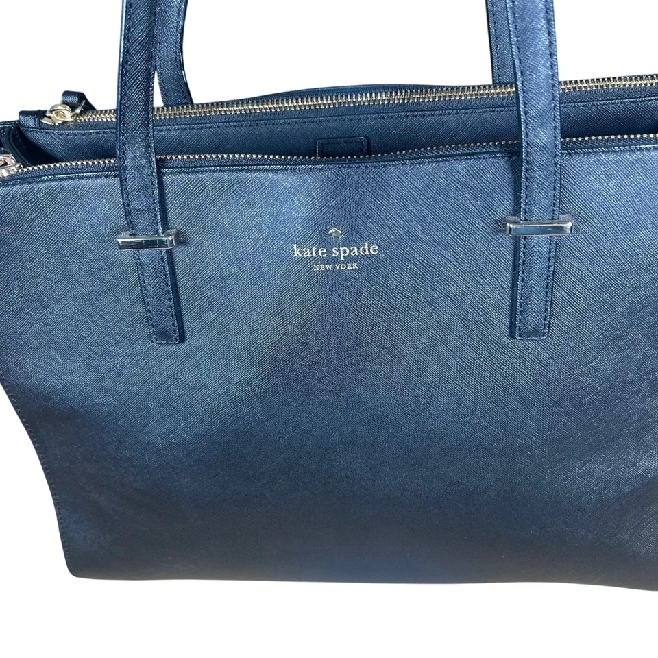 Черная кожаная наплечная сумка Kate Spade модель Cedar Street Jensen сумка с короткими ручками - Изображение 3 из 4