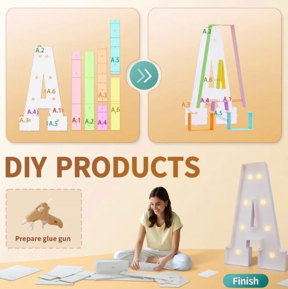 Open Box Marry Me Light Up Letters 3FT Proposal Engagement Wedding Party Decor - Image 3 of 4