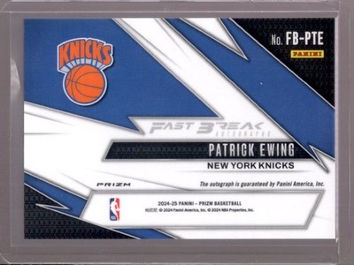 PATRICK EWING 2024-25 Panini Prizm Fast Break Signatures Autograph
