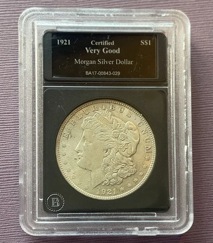1921 Morgan Silver Dollar $1 Coin 0.9 Fineness Silver US Uncertified Collectible