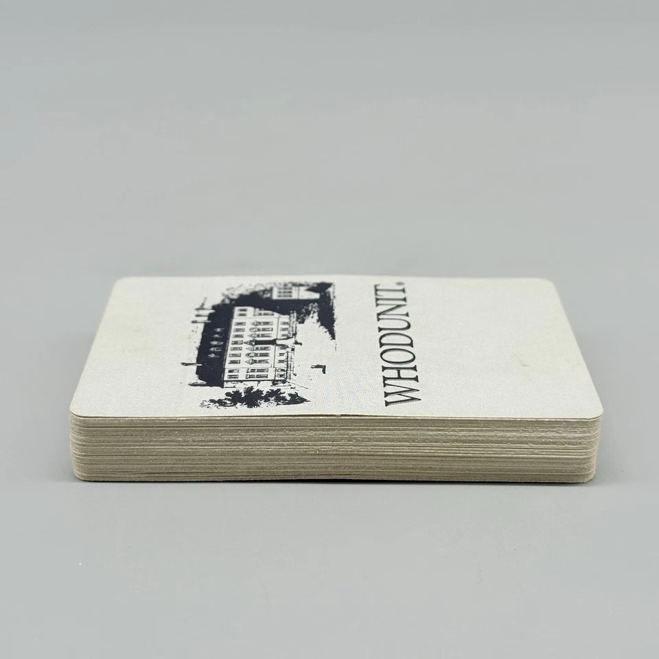 Whodunit 1985 Mystery Detective Board Game Replacement 50 Gray Whodunit Cards - Image 2 of 4