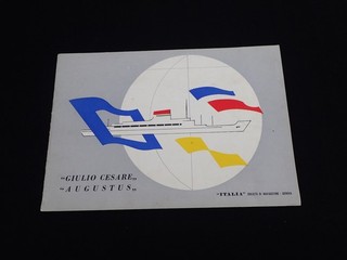 Italian Line Giulio Cesare / Augustus Deluxe Brochure 1957 #8