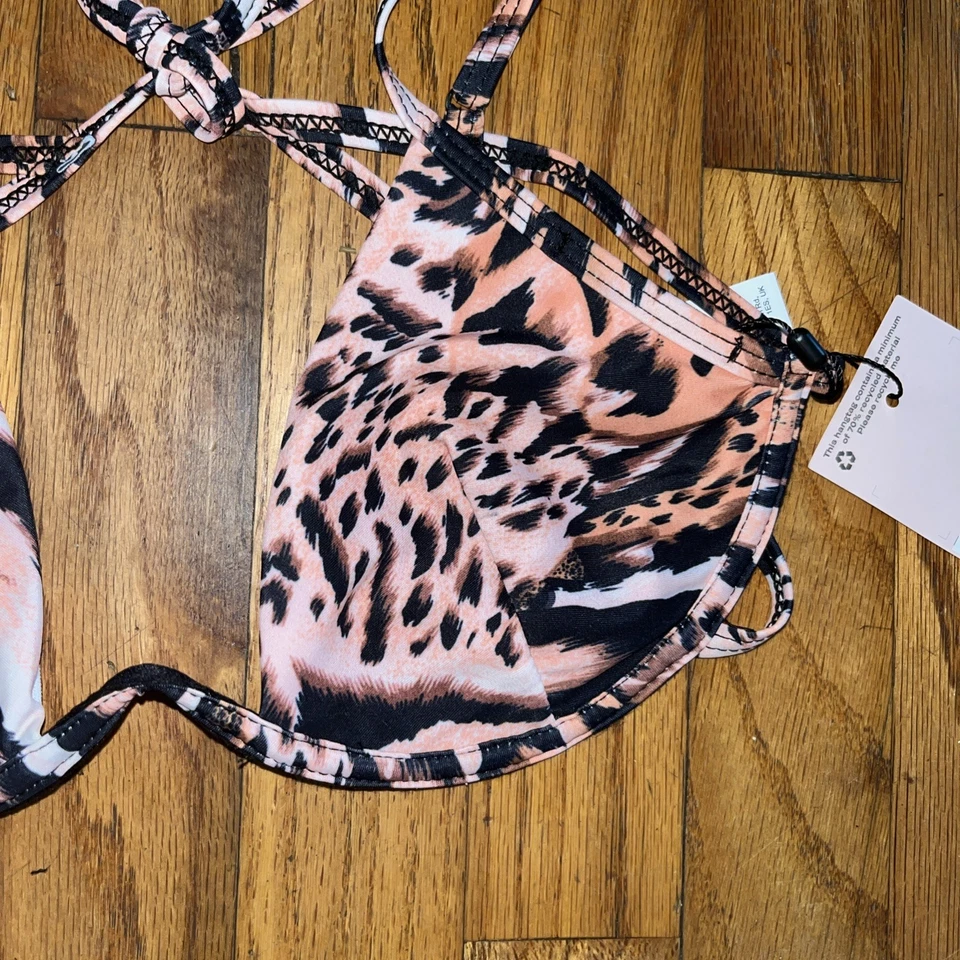 Top de natación Missguided para mujer talla 8 estampado tropical acolchado animal nuevo con etiquetas Foto 3 de 4