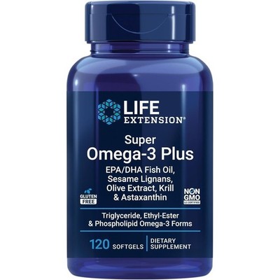 NEW！Super Omega-3 Plus EPA/DHA Fish Oil, Sesame Lignans, Olive Extract,Krill & A