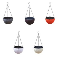 Water Resistant Resin Hanging Basket for Balcony Garden or Living Room Decor