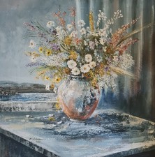 Quadro, olio su tela, 70x70. Spatola.