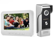 Video Intercom System, 7 Inche Monitor Wired Video Door Doorbell Kit, Outdoor...