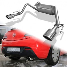 FOX Edelstahl Endschalldämpfer je 1x115x85mm gerollt schräg für Opel Astra J GTC