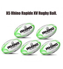 7.79    NEW   rhino rapide rugby BALL  size 5  / 4  /  3  WHITE GREEN  freepost