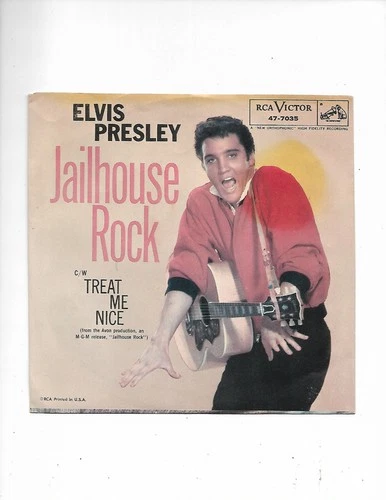 Elvis Presley-Jailhouse Rock/All Shook Up *2 Record Lot US 7" Vinyl Record W/PS*