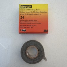 3M Scotch 24 Electrical Shielding Tape  - 25.4mm X 4.5m Tinned Copper Braid