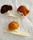 Vintage Barbie Auburn Flip Wig 1960s Blonde and Brunette wigs set of 3 & stand