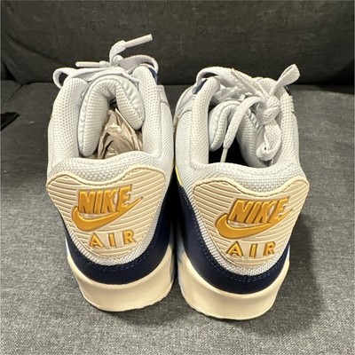 Nike Air Max 90 Essential Royal Tint White/Blue/Yellow Lace Up Men's AJ1285-008