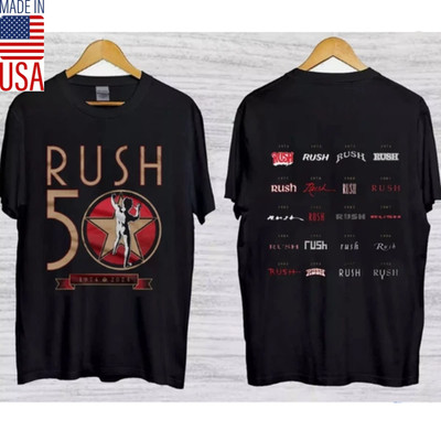 Rush R50 Tour 2026 T-Shirt Rush Band Concert Tee Vintage Rock Music Unisex Shirt