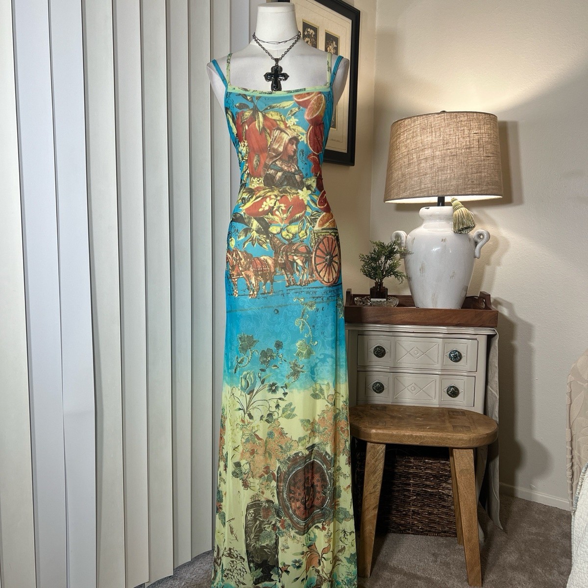 Save The Queen Rare Summer Vacation Renaissance Whimsical Fairy Maxi Dress  | eBay