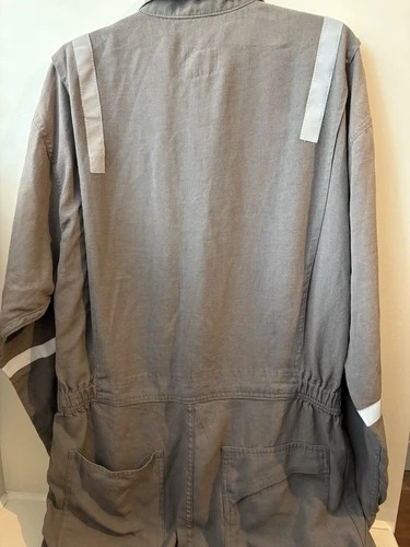 Red Wing Unisex FR Coverall Gray Cotton Canvas Workwear Reflective Pockets image 4