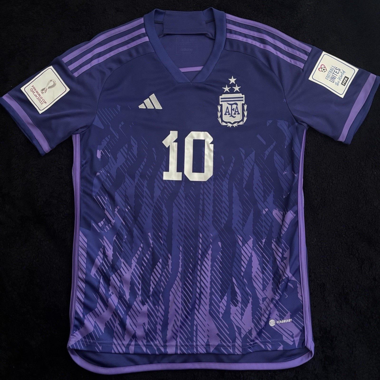 Argentina World Cup 2022 Away Jersey #10 Messi Men’s Size S rare