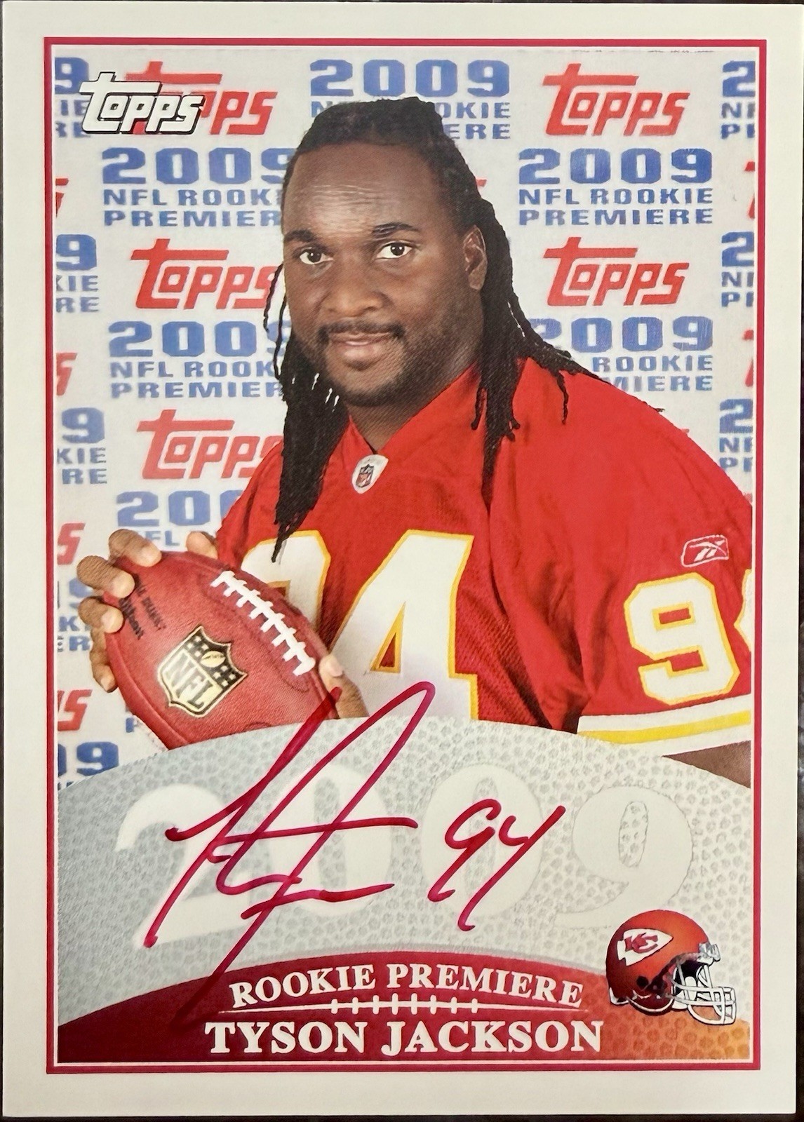 Tyson Jackson Topps Rookie Premiere Autographs #RPATJ Red Ink