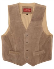 Gilet uomo El Charro scamosciato medio pelle beige CH04