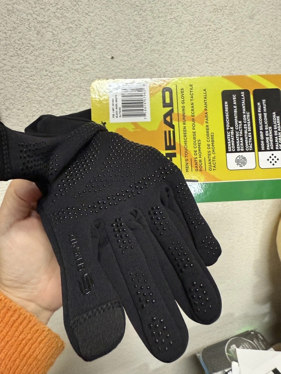 【М】 Head Men's Touchscreen Stretch Fleece Running Gloves Black size XL
