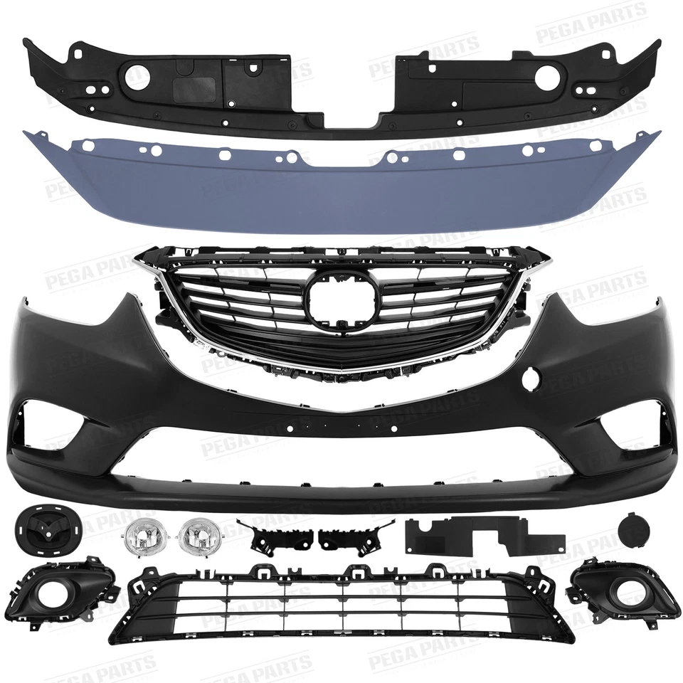 Front Bumper Cover Grille Grill Bracket Assembly For 2014-2017 Mazda 6 Mazda6 Foto 3 de 4