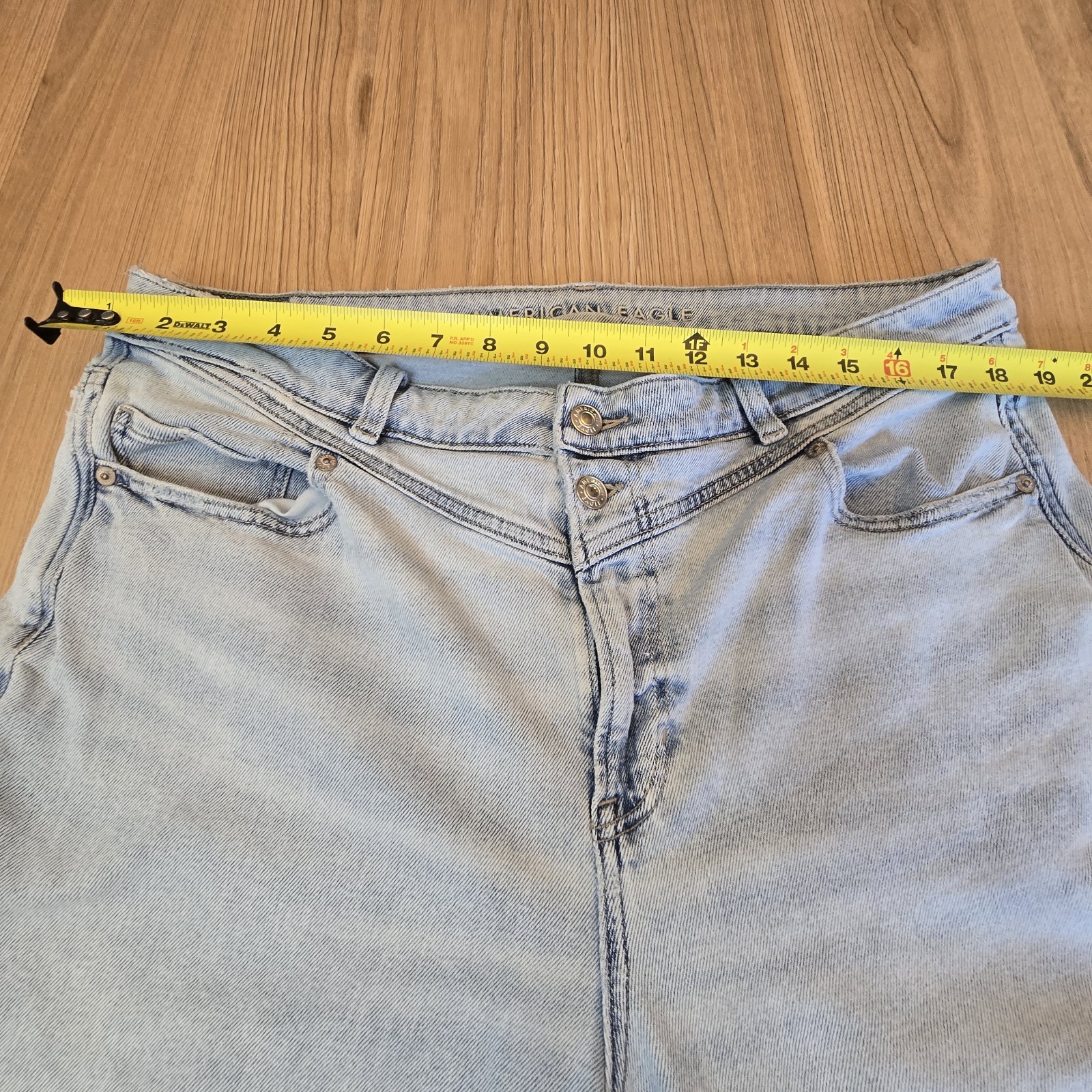 American Eagle Stretch Double Button Distressed L… - image 6