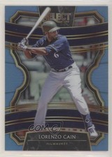 2020 Panini Select Carolina Blue Prizm 24/35 Lorenzo Cain #38 0b3