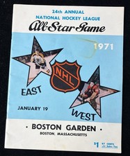 1971 NHL All-Star Game Program  Bobby Orr Gordie Howe Boston Garden Ex 🏒