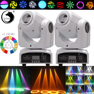 2PCS 8Gobo Moving Head Stage Lighting RGBW LED DMX Beam Bar Club Party Light US