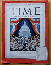 Time Magazine 1948 US Capitol Elections Vintage Adverts Rolex Oyster Tudor Watch