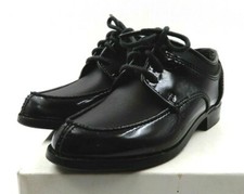 AFTER SIX "MODERN TIMES" PATENT LEATHER TUXEDO DRESS SHOES YOUTH SIZE: 8 MEDIUM