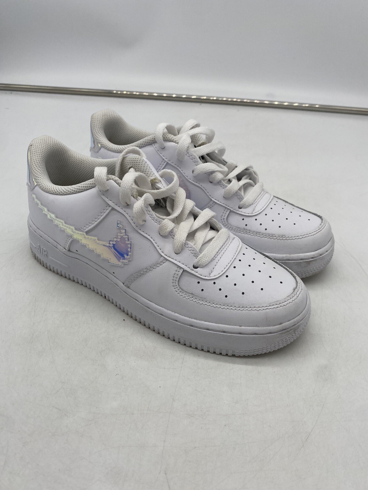 Nike Air Force 1 LV8 Digital Swoosh White Kids in UK 5.5 - CW1577-100 | eBay