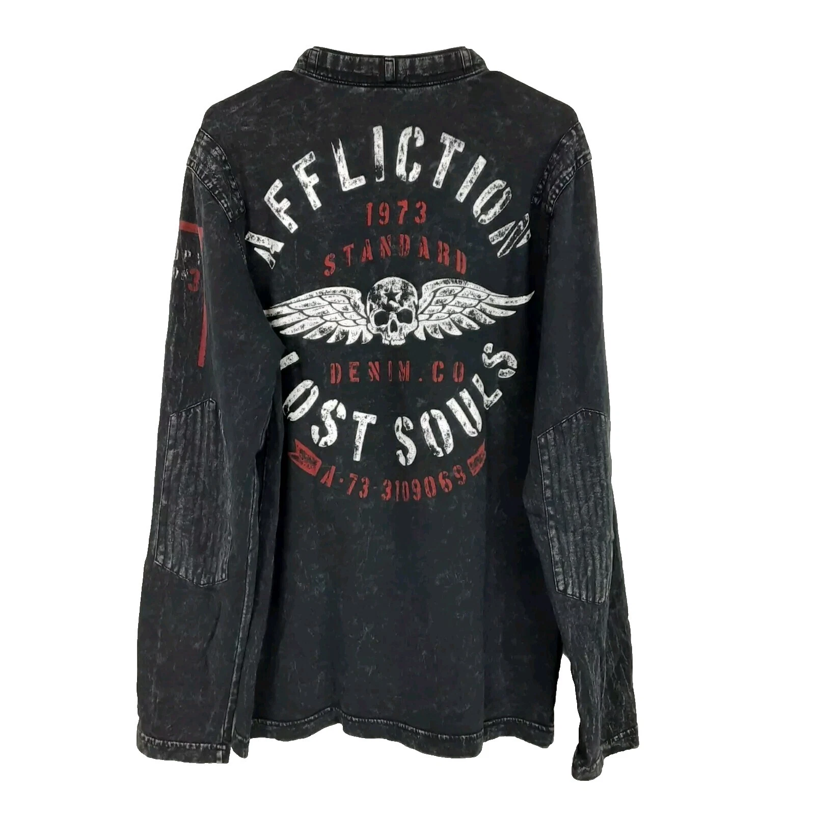 Affliction sudaderas de manga larga de algodón para hombres