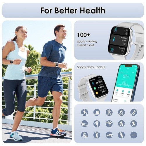 Smart Watch For Men/Women Waterproof Smartwatch Bluetooth For iPhone Samsung - Picture 13 of 31