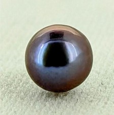 AAA  11-12mm South Sea round match pair loose Purple pearl half drilled