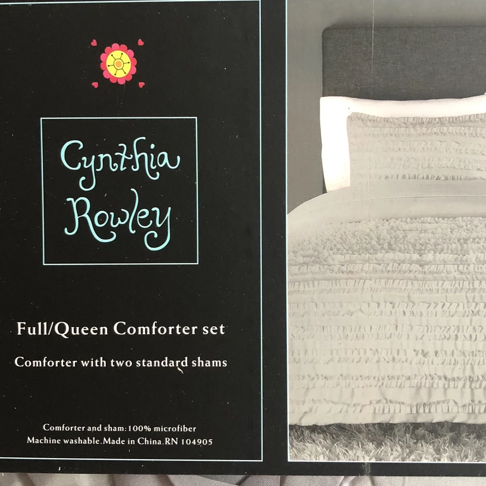 NUEVO JUEGO EDREDÓN CYNTHIA ROWLEY Shabby French Country Queen Chic Volantes Foto 2 de 3