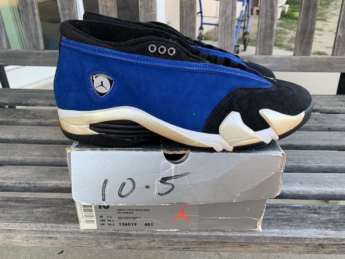 1999 NIKE AIR JORDAN OG 14 XIV LOW LANEY ROYAL Sz 10.5 Last Shot