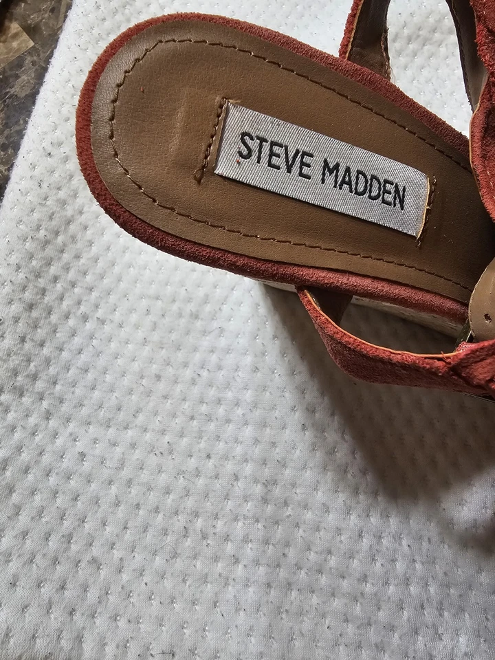 Steve Madden naranja quemado, cuñas talla 9. ¡Nuevo! Foto 2 de 3