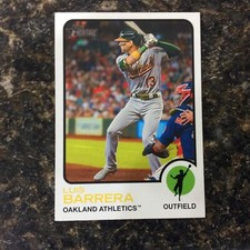 2022 Topps Heritage #651 Luis Barrera Oakland Athletics