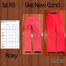 Roxy Sz XS Dry flight technology 10K snow pants Ski Snowmobile Snowboarding