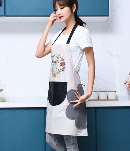 Light Weight Aprons with Hand-Wiping Towel and Big Pocket Waterproof Oilproof - Picture 127 of 172