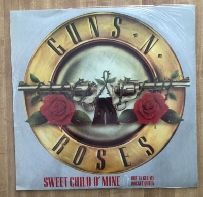 SEALED VINTAGE 1988 GUNS N ROSES SWEET CHILD O MINE IMPORT 12'' MAXI-SINGLE