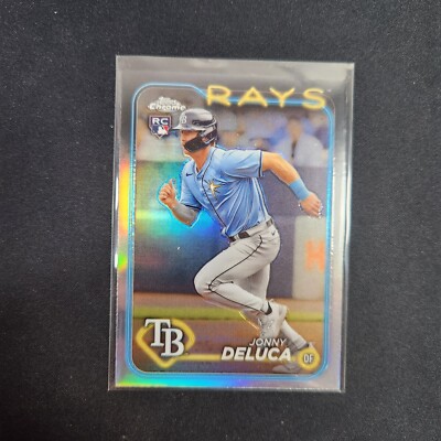 JONNY DELUCA 2024 Topps Chrome Blue Refractor RC #163 Rays    L34