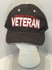 Proud Veteran Strapback JWM Made in USA Ball Cap Hat Adjustable