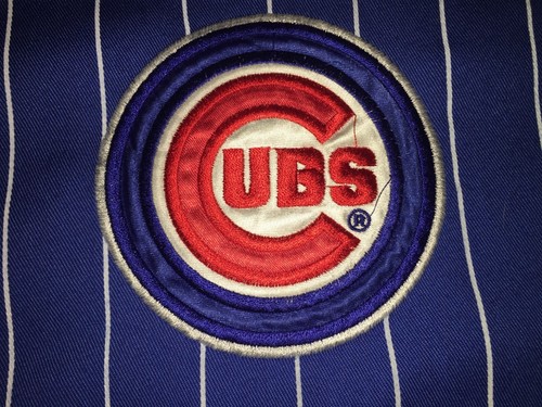 Chicago Cubs Starter Vintage 1990s Sewn/Stitched Pinstripe Jersey - Men's XL - Picture 4 of 6