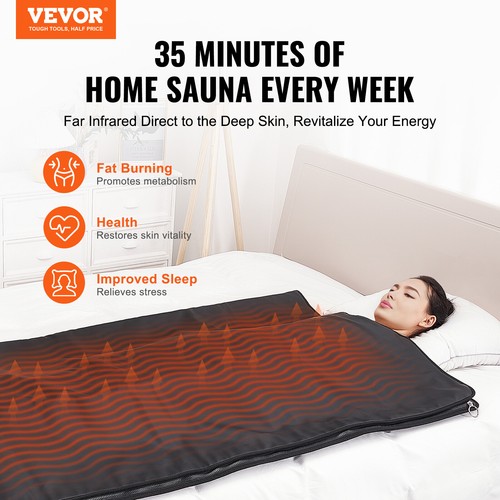 VEVOR Coperta per Sauna Riscaldamento a Infrarossi a Casa 1800 x 800mm 35°C-85°C - Imagen 2 de 12
