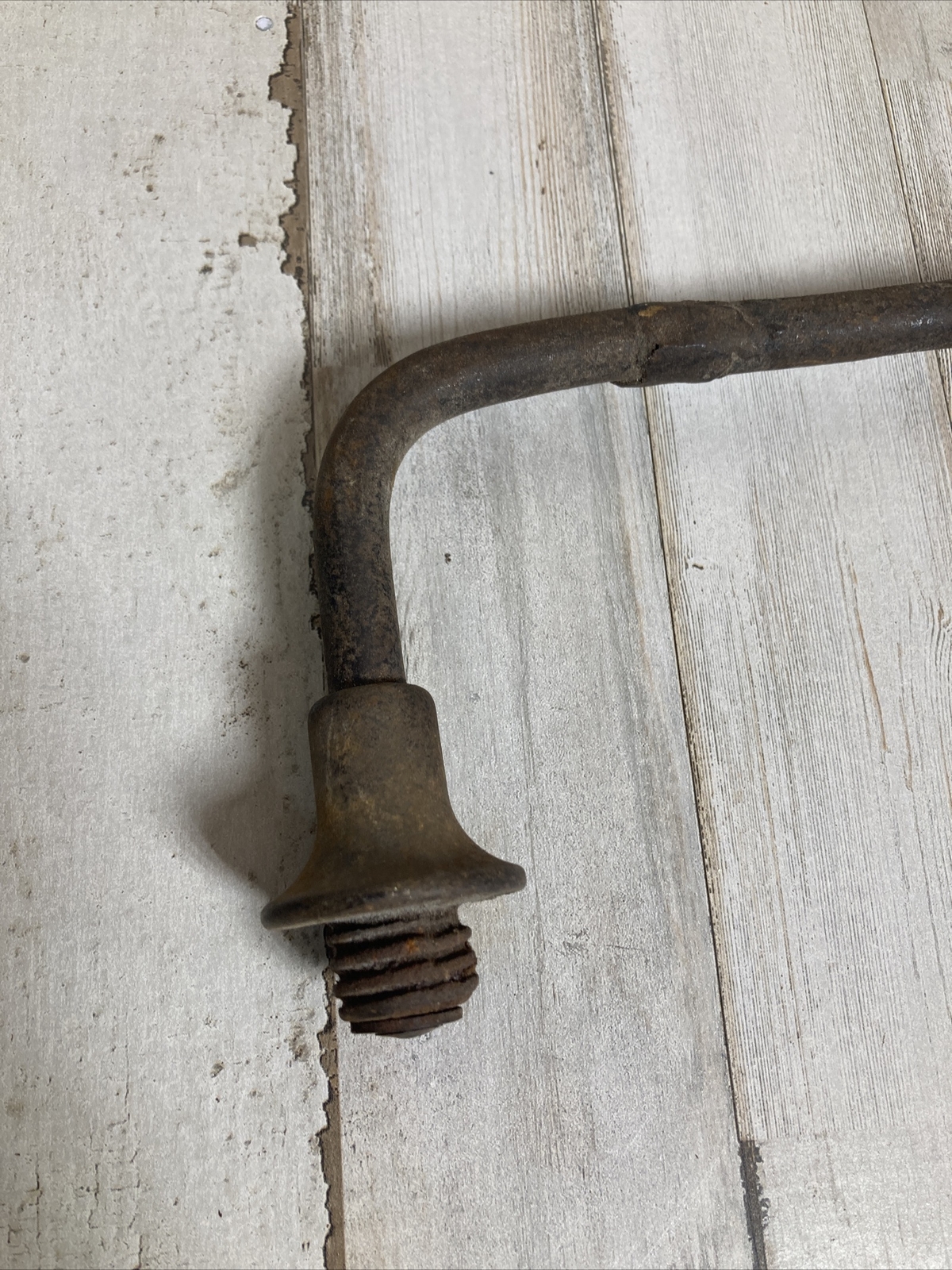 ANTIQUE VINTAGE HAND CRANK DRILL WOOD HANDLE eBay