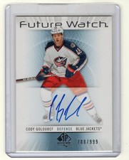 2012-13 SP AUTHENTIC #216 FUTURE WATCH ROOKIE AUTO /999 CODY GOLOUBEF SSP RARE !