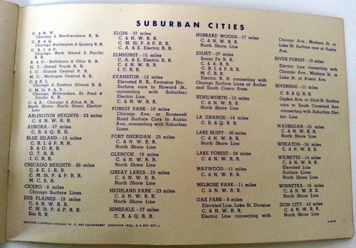 VINTAGE "PICTORIAL CHICAGO IN COLOR"  CURT TEICH 32 PAGE BOOKLET MAP  - Picture 11 of 12